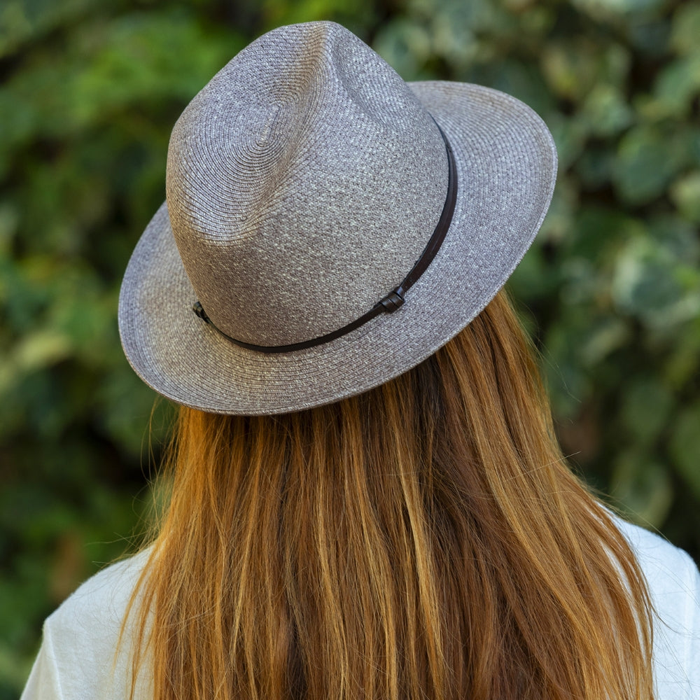 Chapeau Papier et Lien Cuir - Cacao