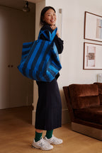 Cabas Elisa - Big stripes Night / Blue