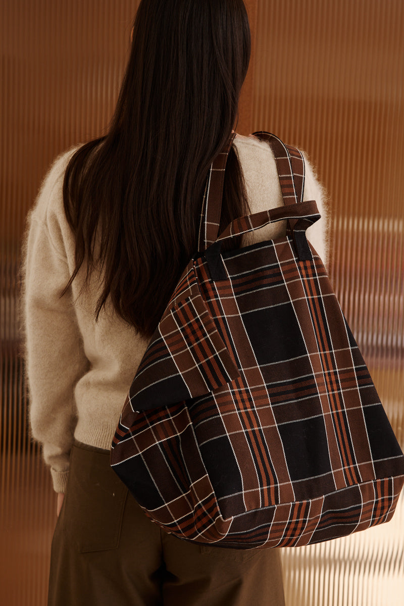 Cabas Elisa - Black Tartan
