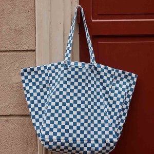 Cabas Elisa - Damier Ecru Navy