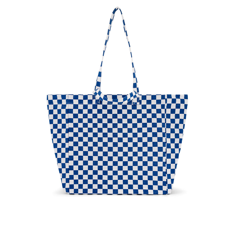 Cabas Elisa - Damier Ecru Navy