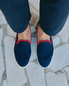 Espadrilles, Marine Rouge - Homme