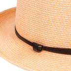 Chapeau Papier et Lien Cuir - Abricot
