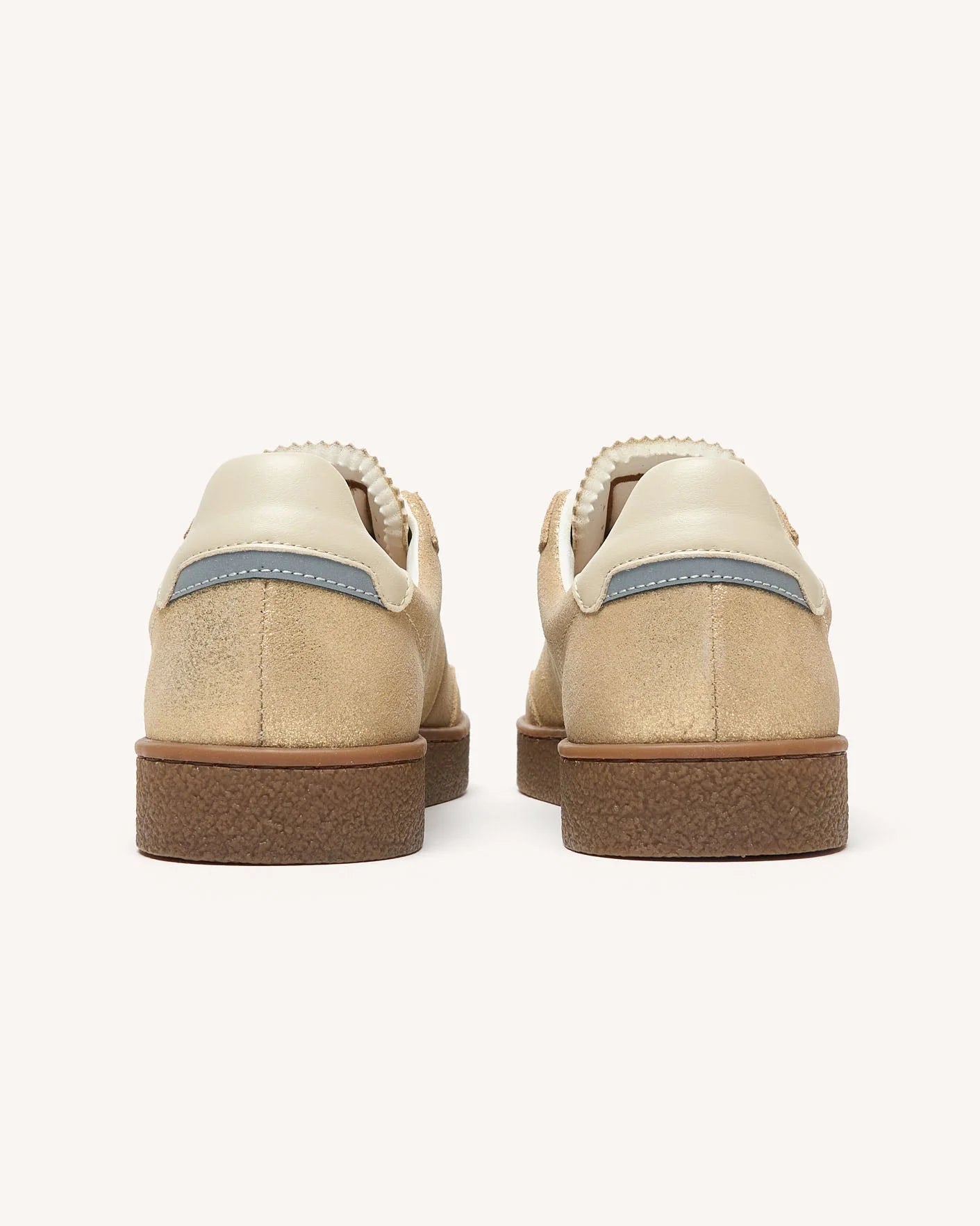 LUMBO - Baskets cuir et suède or