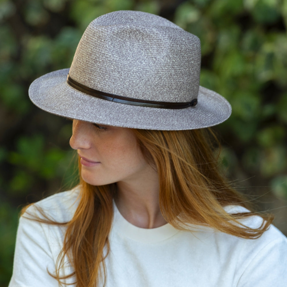 Chapeau Papier et Lien Cuir - Cacao