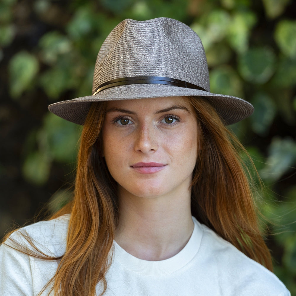 Chapeau Papier et Lien Cuir - Cacao