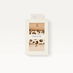 Pack 3 chaussettes Fantaisies léopard beige - Femme