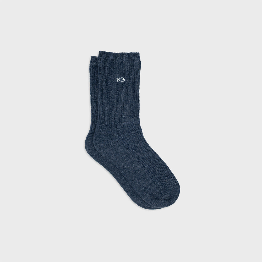 Chaussettes en Laine avec Angora Bleu Chiné #FLA10 - Femme