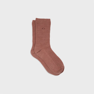 Chaussettes en Laine avec Angora Bois de Rose #FLA11 - Femme