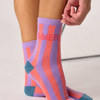 FMO20 - Chaussettes en coton peigné Rayées - Summere - Femme