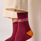 FMO24 - Chaussettes en coton peigné Rayées - Muse - Femme