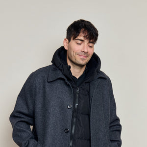 Capuche doudoune noire intérieur polaire