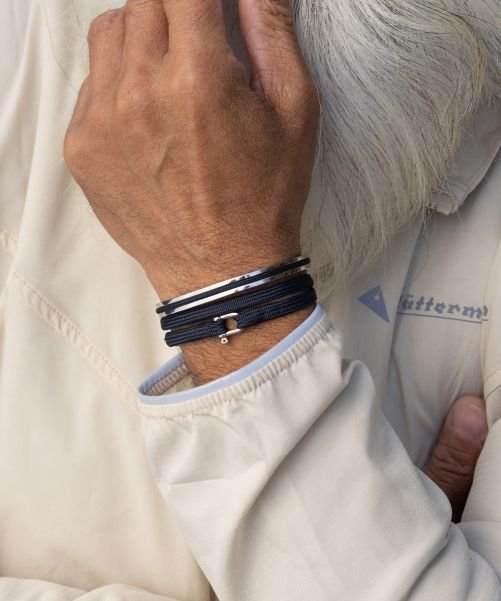 Bracelet Franky  DBL - Navy | Silver
