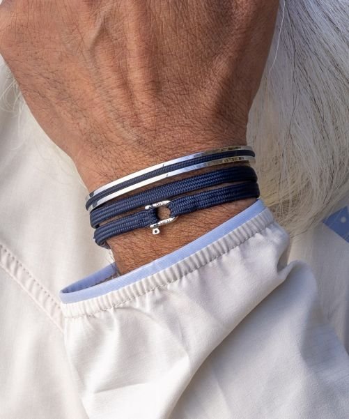 Bracelet Franky  DBL - Navy | Silver