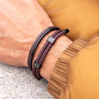 Bracelet Little Lewis DBL - Mahogany | Black