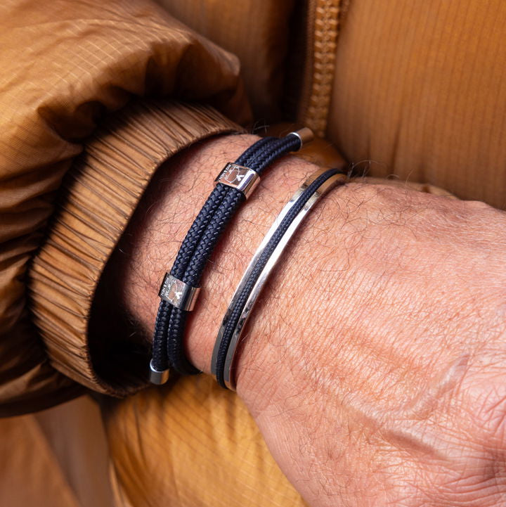Bracelet Little Lewis DBL - Navy | Silver