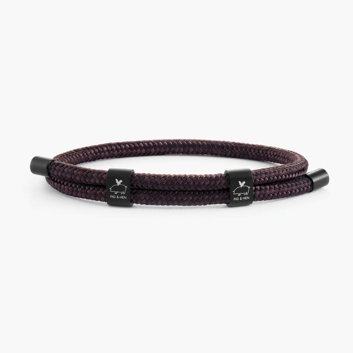 Bracelet Little Lewis DBL - Mahogany | Black