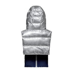 Capuche doudoune Argenté & Marine