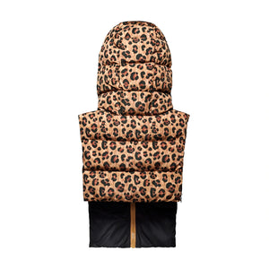 Capuche doudoune léopard & noire