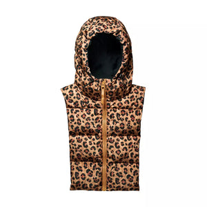 Capuche doudoune léopard & noire