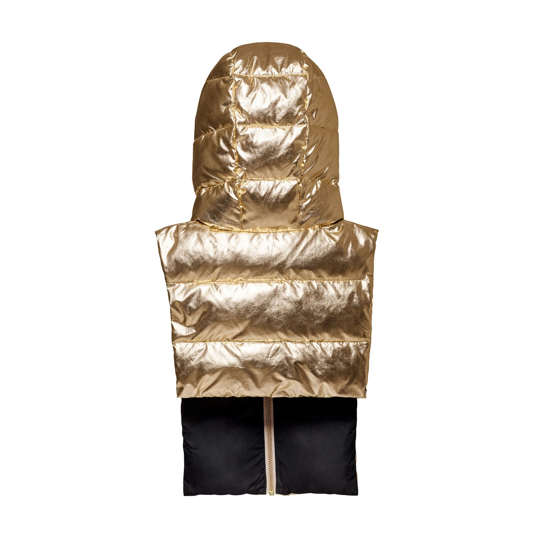 Capuche doudoune dorée & noire