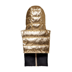 Capuche doudoune dorée & noire