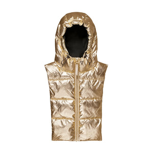 Capuche doudoune dorée & noire