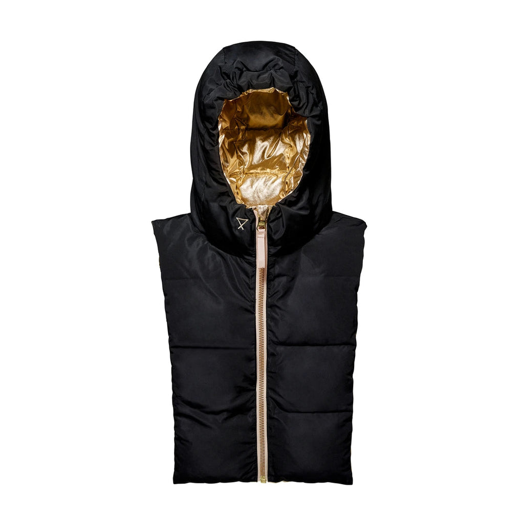 Capuche doudoune doré & noir