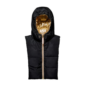 Capuche doudoune dorée & noire