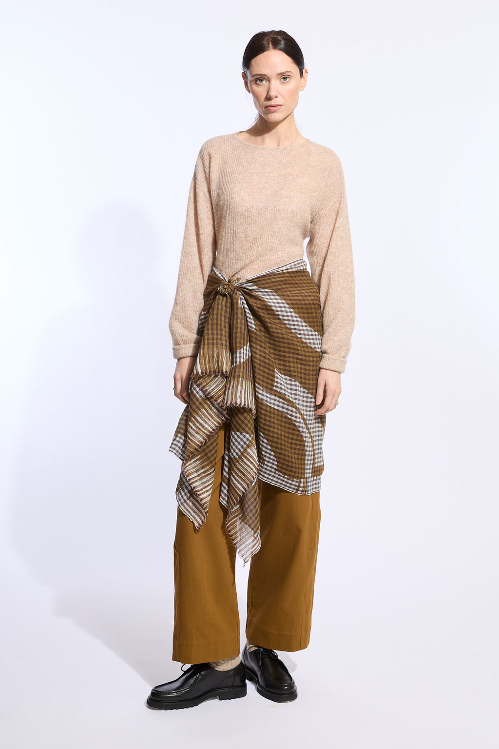 Foulard Wave Ocre