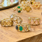 N° 761 - Bague serties 4 pierres ovales