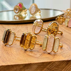 N°674 Alice - Bague trois barrettes serties (grand modèle)