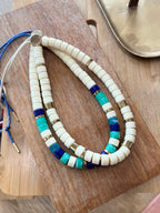 Collier Praia - Azul - Ivoire
