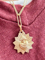 Médaille Sacré Coeur - Doré à l'or fin