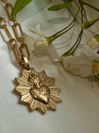 Médaille Sacré Coeur - Doré à l'or fin