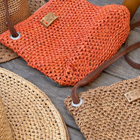 COTINOA - Sac & Pochette en raphia AM797