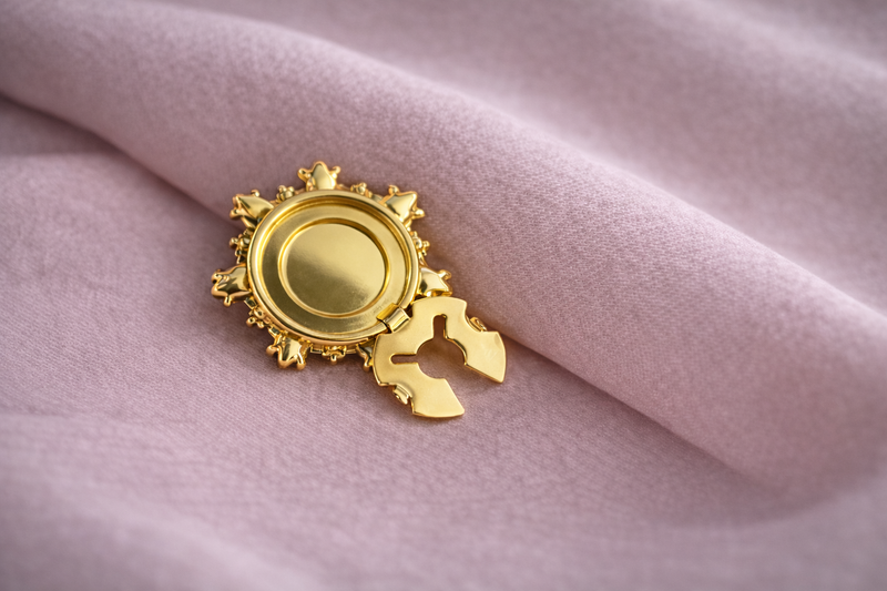 Iris Cristal Rose - Bijou 2 en 1 Bijou de bouton &/ou Pins