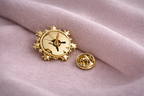 Iris Cristal Rose - Bijou 2 en 1 Bijou de bouton &/ou Pins