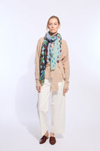 Foulard Dedale Bleu Gris