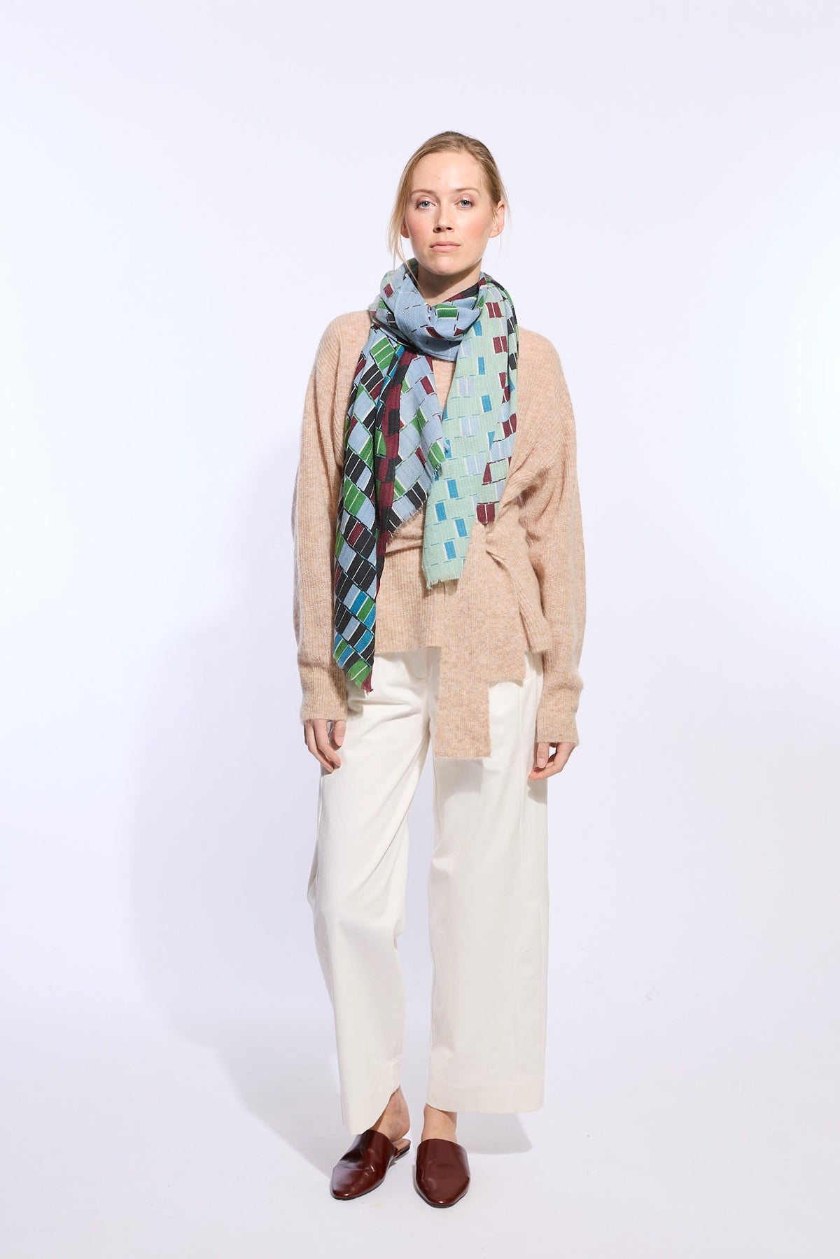 Foulard Dedale Bleu Gris