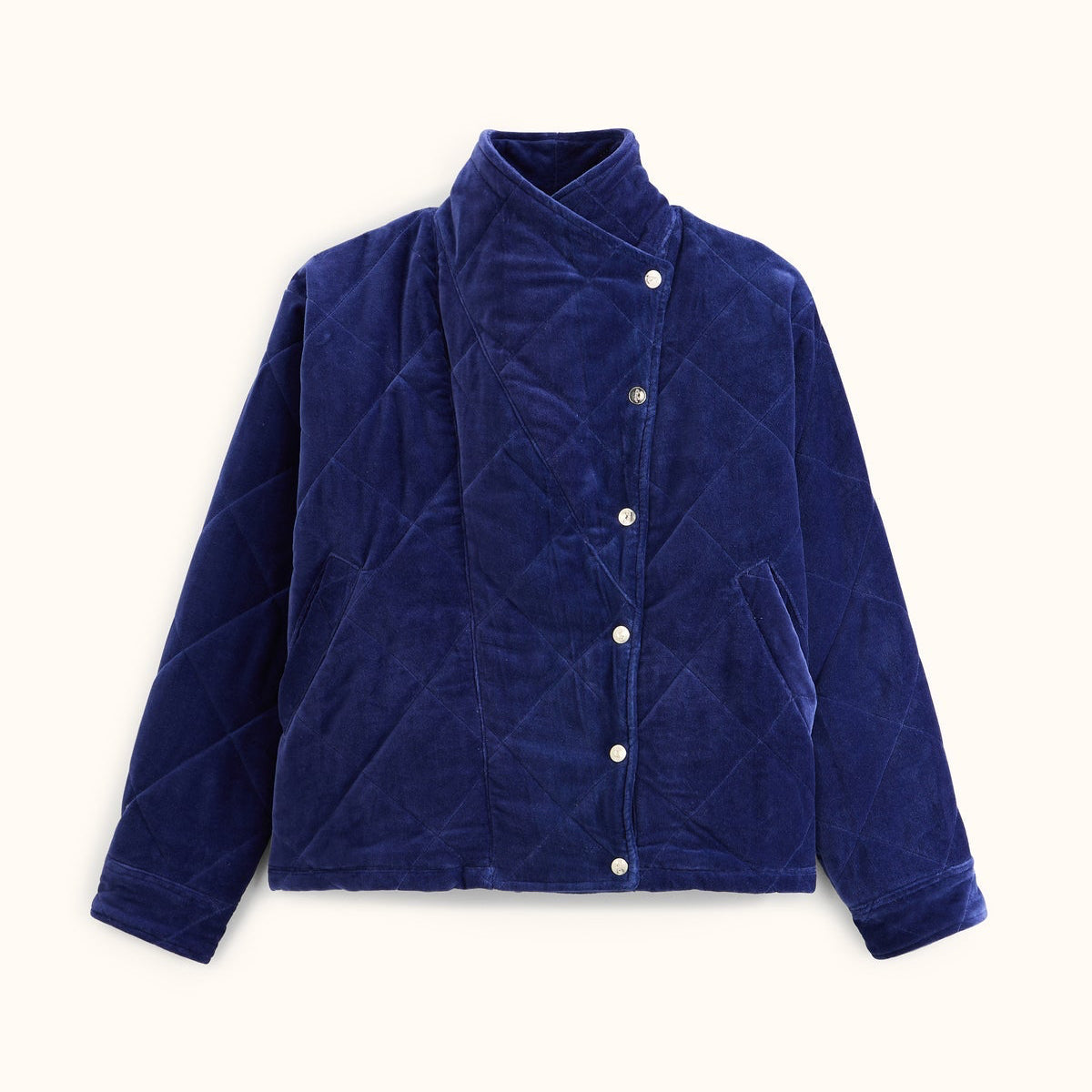 Kapuro - Veste - velours lisse Indigo