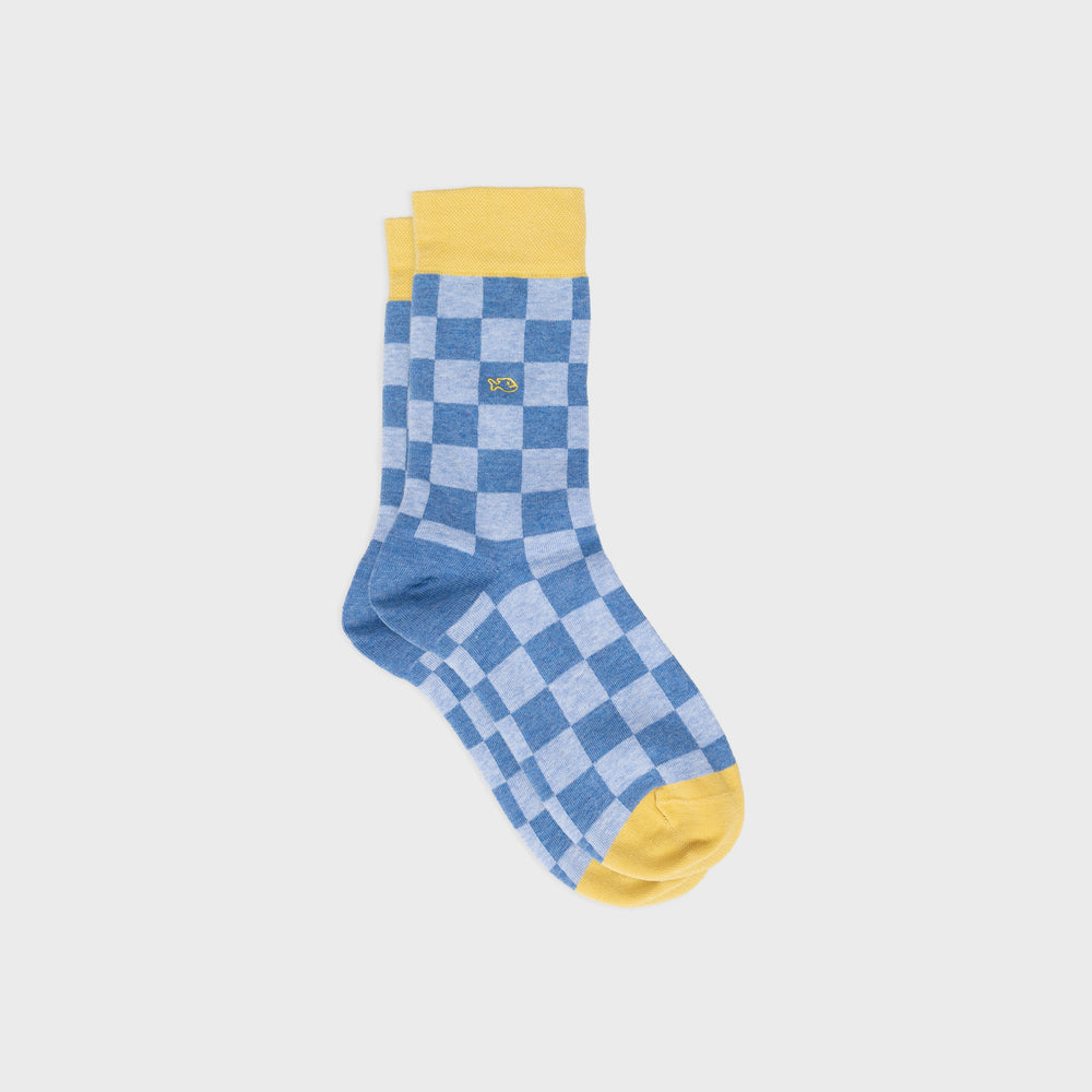 KRO12 - Chaussettes en coton peigné à carreaux - Riverside - Homme