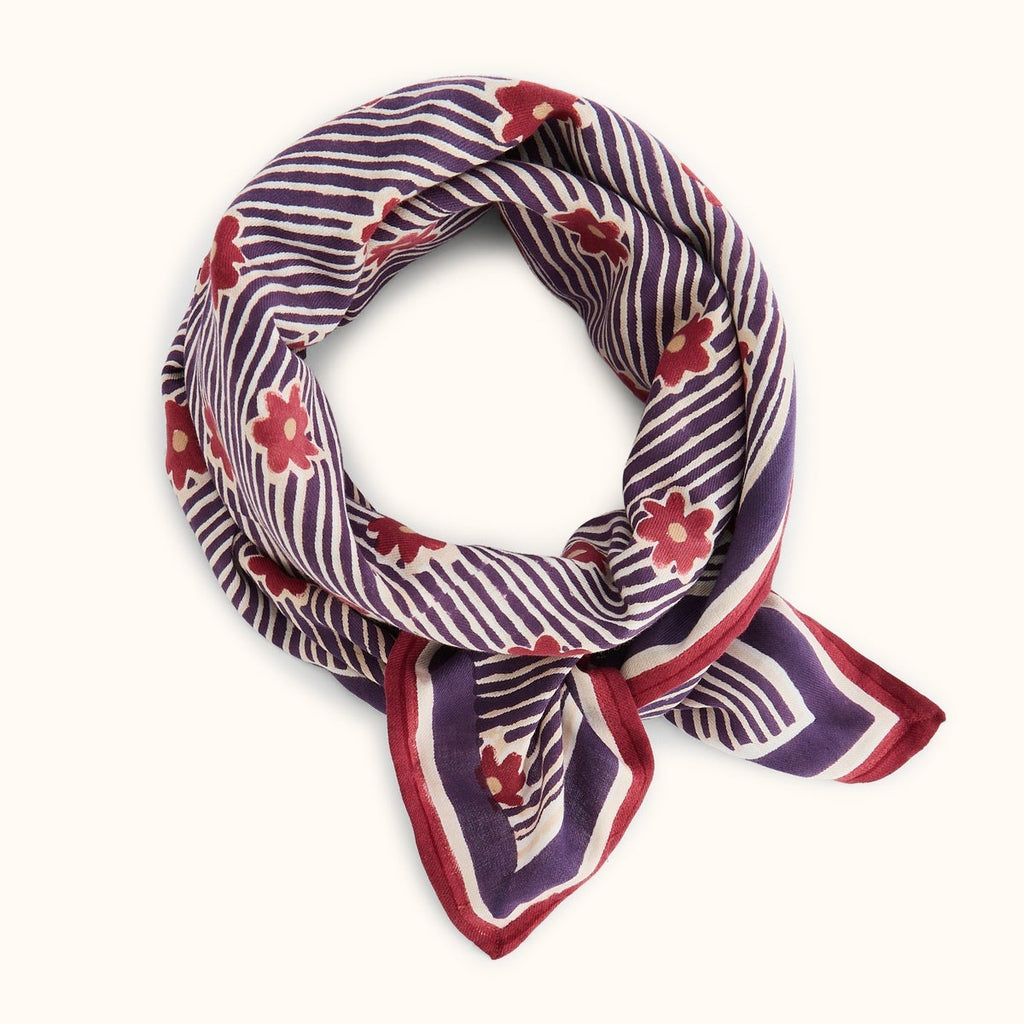 Latika - Anna - Indigo - Grand Foulard Apaches