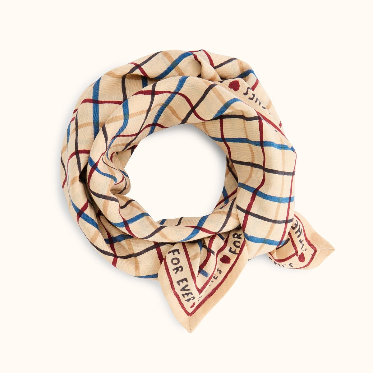 Grand Foulard Apaches Latika - Cahier - Macadamia