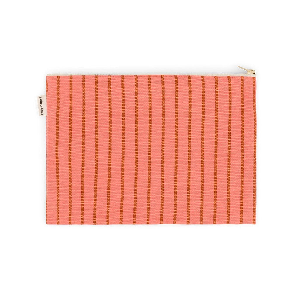 Lili - Grande Pochette Tennis Pecan / Corail