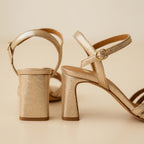 Loren - Champagne Irisé cuir Lamé