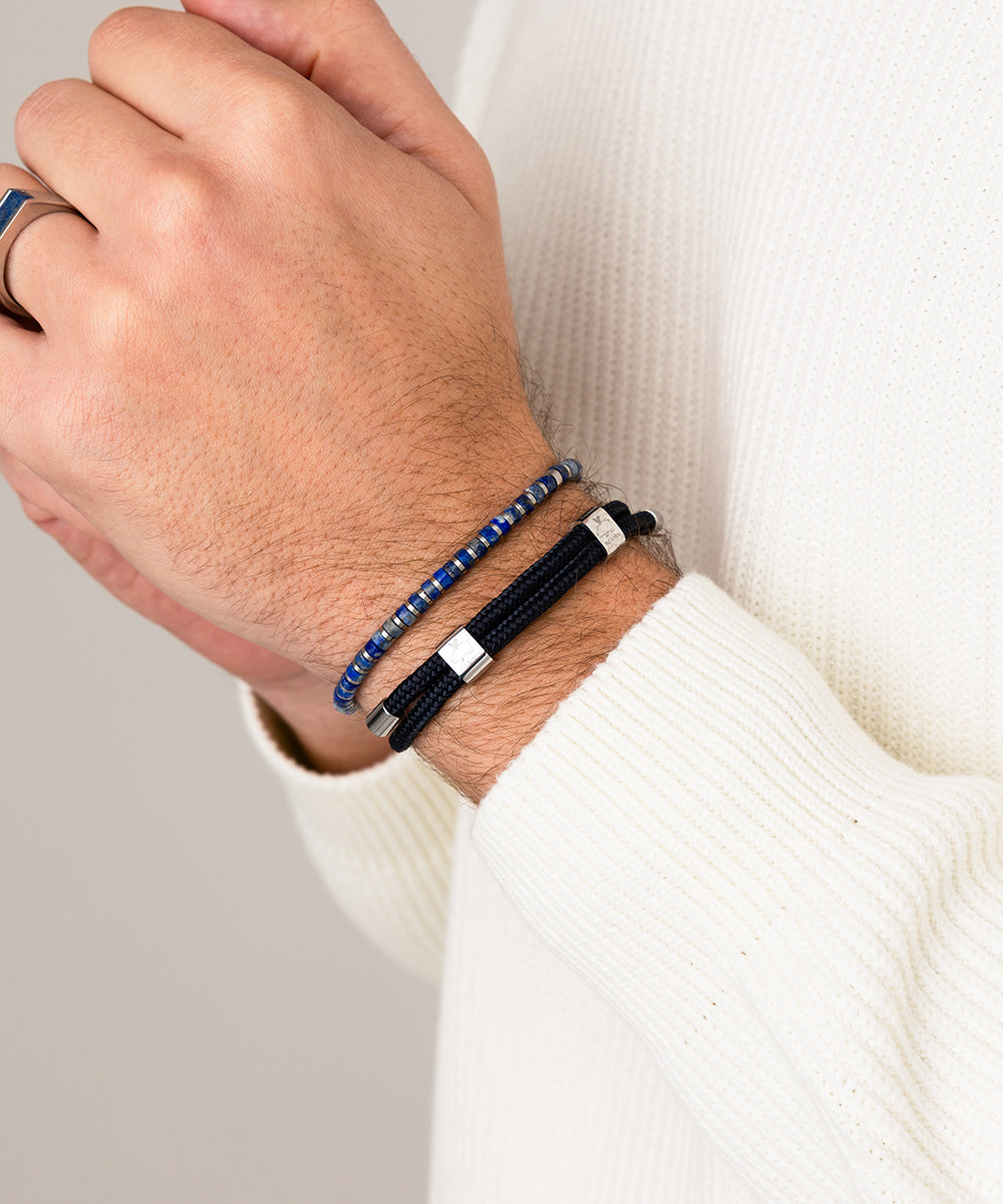 Bracelet Little Lewis DBL - Navy | Silver