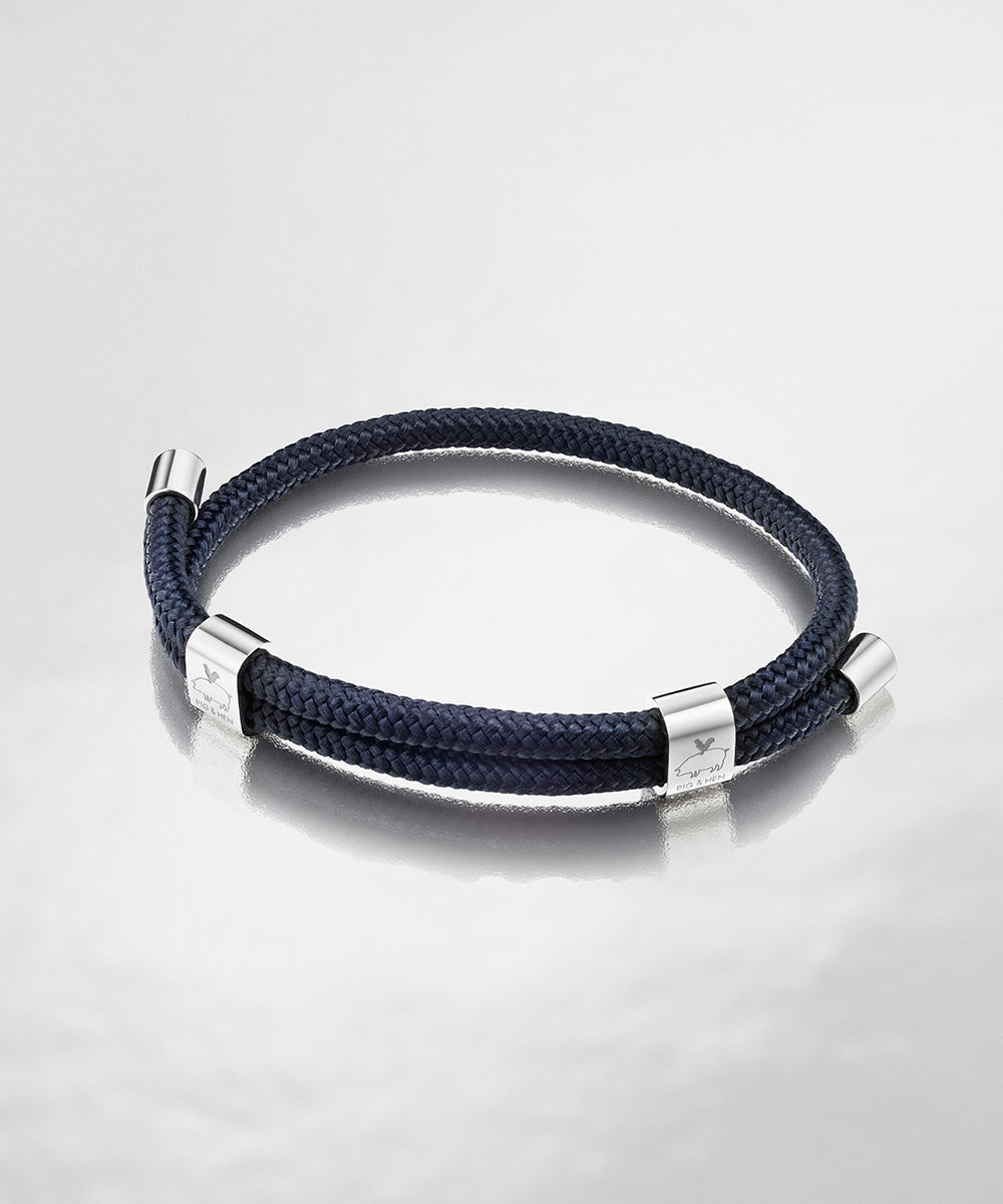 Bracelet Little Lewis DBL - Navy | Silver