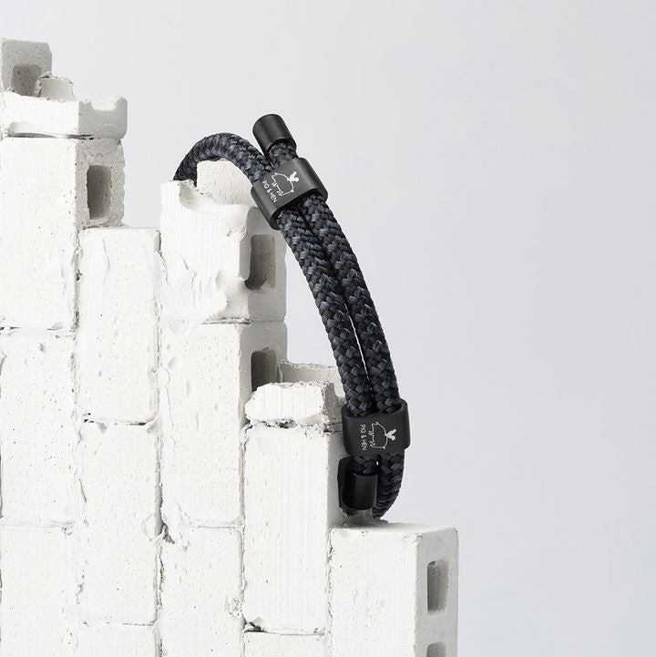 Bracelet Little Lewis DBL - Black | Slate Gray