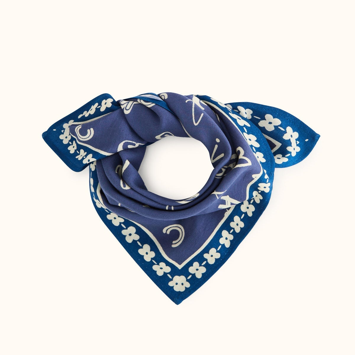 Petit Foulard Apaches Manika - ABCD - Indigo